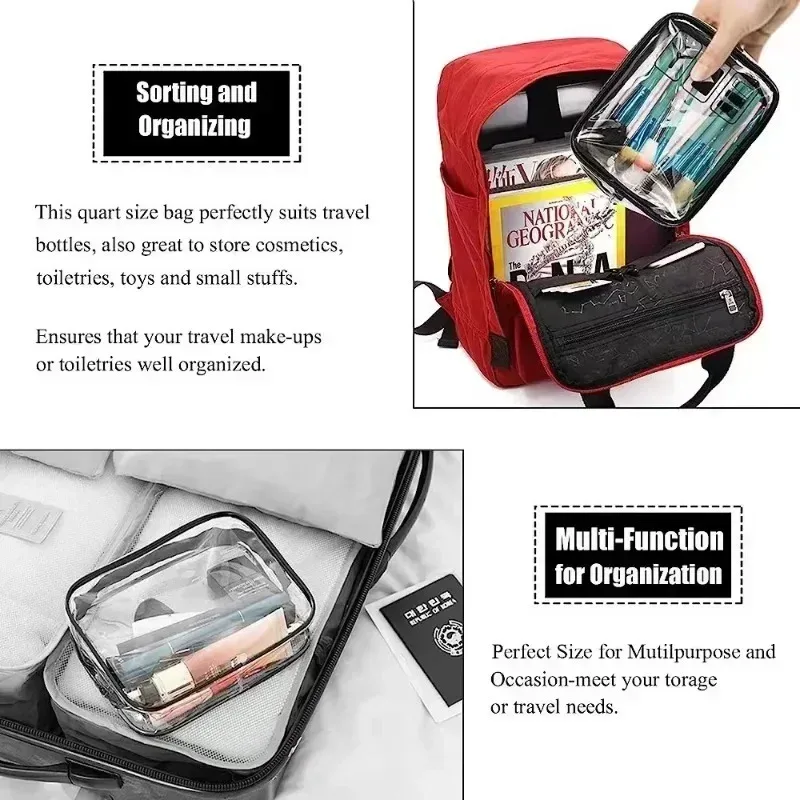 femmes transparent pvc voyage emballage organisateurs sac étuis pochette voyage brosse à dents serviette bagages cosmétique toilette sac de rangement
