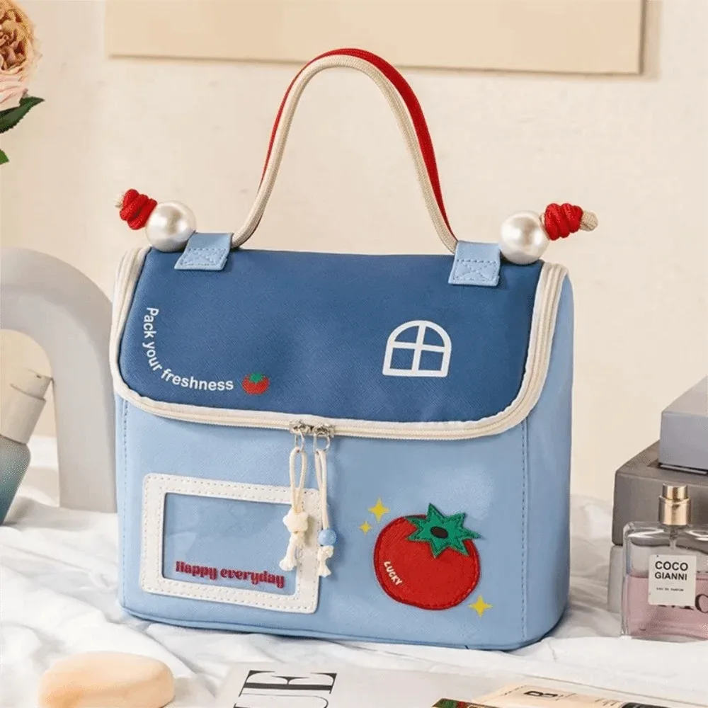 sac de toilette imperméable en forme de maison, grande capacité, pochette de toilette portable, double fermeture éclair, compartiment séparé pour cosmétiques, sac à main de voyage