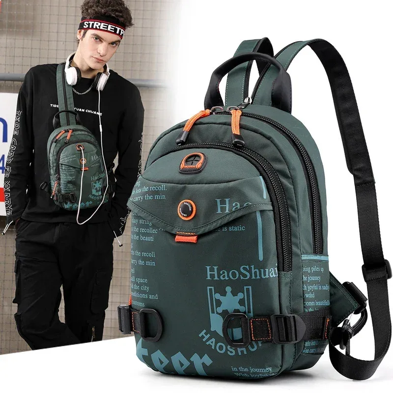 hommes petit sac à dos sac à dos une épaule sac à bandoulière pack voyage escalade militaire nylon mâle sacs à dos fronde poitrine sac à dos
