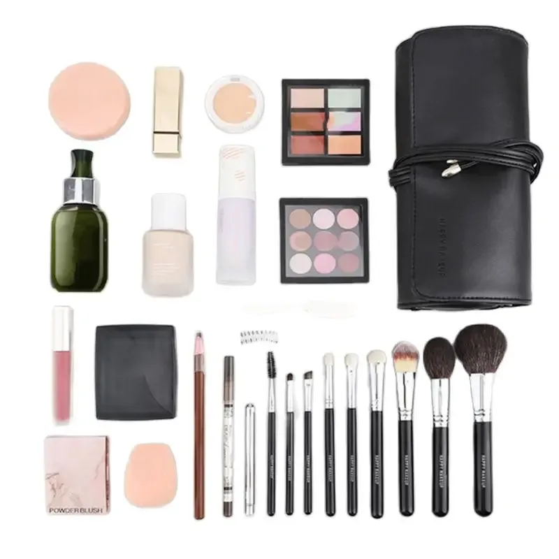 sac à roulettes pour pinceaux de maquillage pour femmes, étui en cuir de protection pour brosses cosmétiques, porte-pochette pour outils de beauté, organisateur de rangement