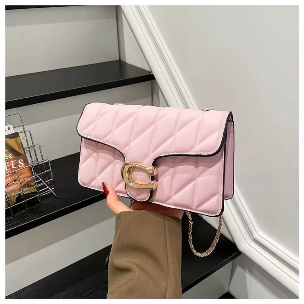 nouveau sac à bandoulière pour femme 2026, style européen, motif losanges, luxe léger