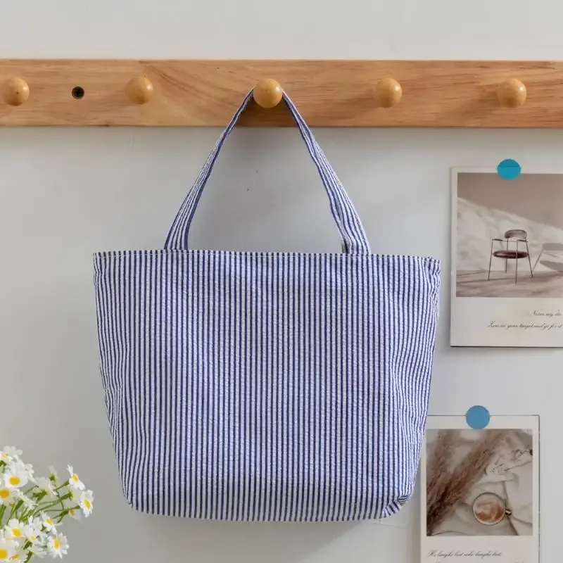 sac fourre-tout à motif rayé, sac à bandoulière matelassé assorti à tout, sac de shopping de grande capacité, 1 pièce