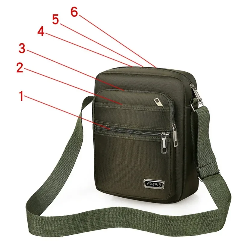 1pc sac à bandoulière pour hommes affaires loisirs grande capacité sac à main portable multicouche étanche été hommes sacs à bandoulière