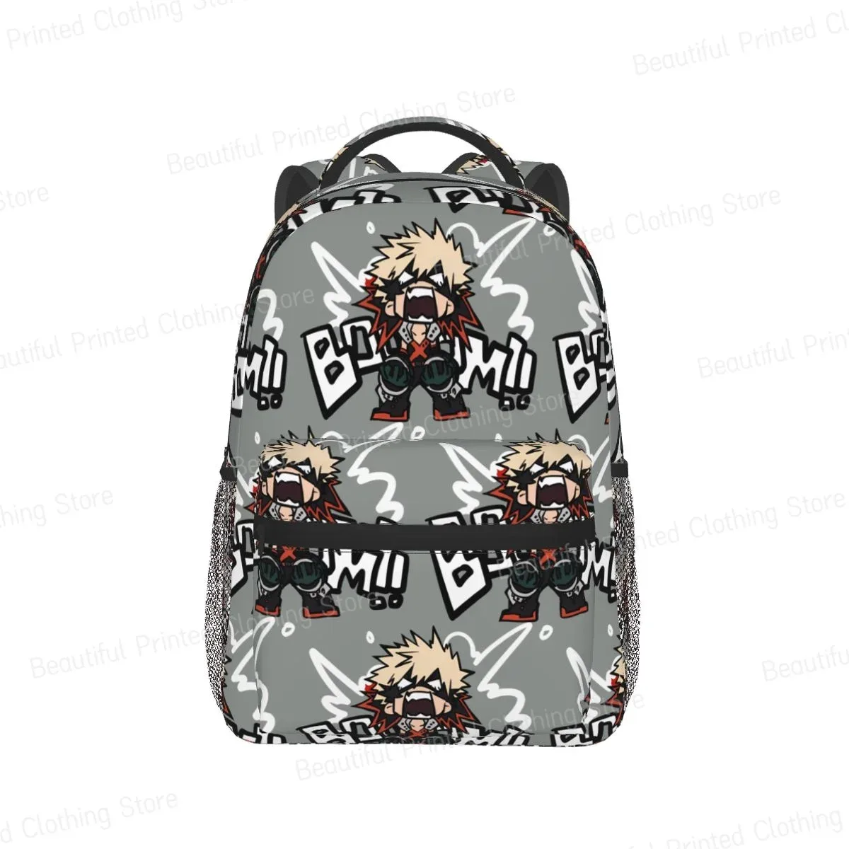 sac dos polyester dessin animé orange noir compartiments documents usage voyage école loisirs adolescents