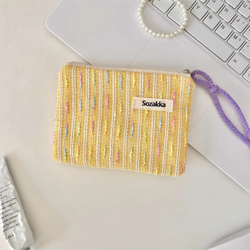 kawaii petit voyage cosmétique rouge à lèvres écouteur câble de données sac de rangement sac à main femmes portable mini maquillage sacs à main portefeuille pochette sac