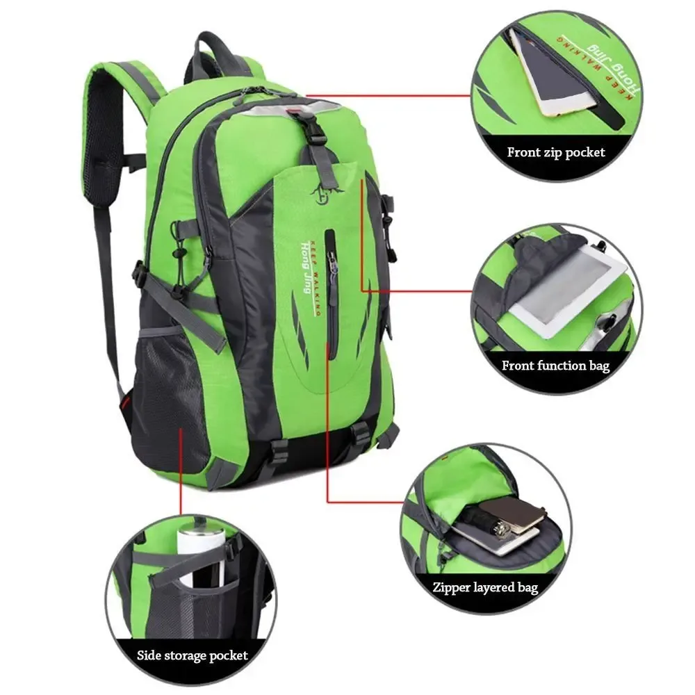 grand sac à dos étanche de 40l en nylon durable, pour camping, randonnée, marche, voyage en plein air