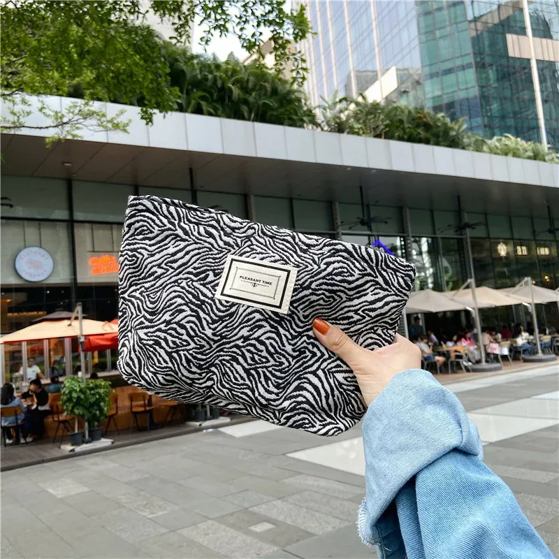grand sac à cosmétiques léopard pour femmes, en toile, fermeture éclair imperméable, sac de maquillage, voyage, lavage, organisateur de maquillage, trousse de beauté