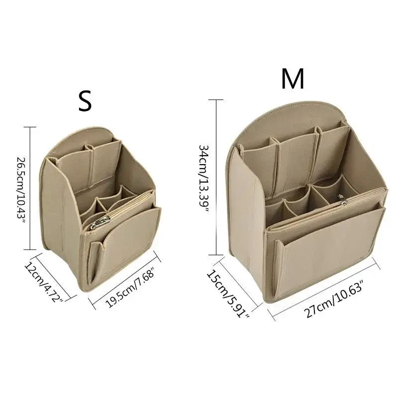 Organisateur de sac en feutre léger, grande capacité, pliable, portable, pour sac fourre-tout, sac à bandoulière, usage quotidien