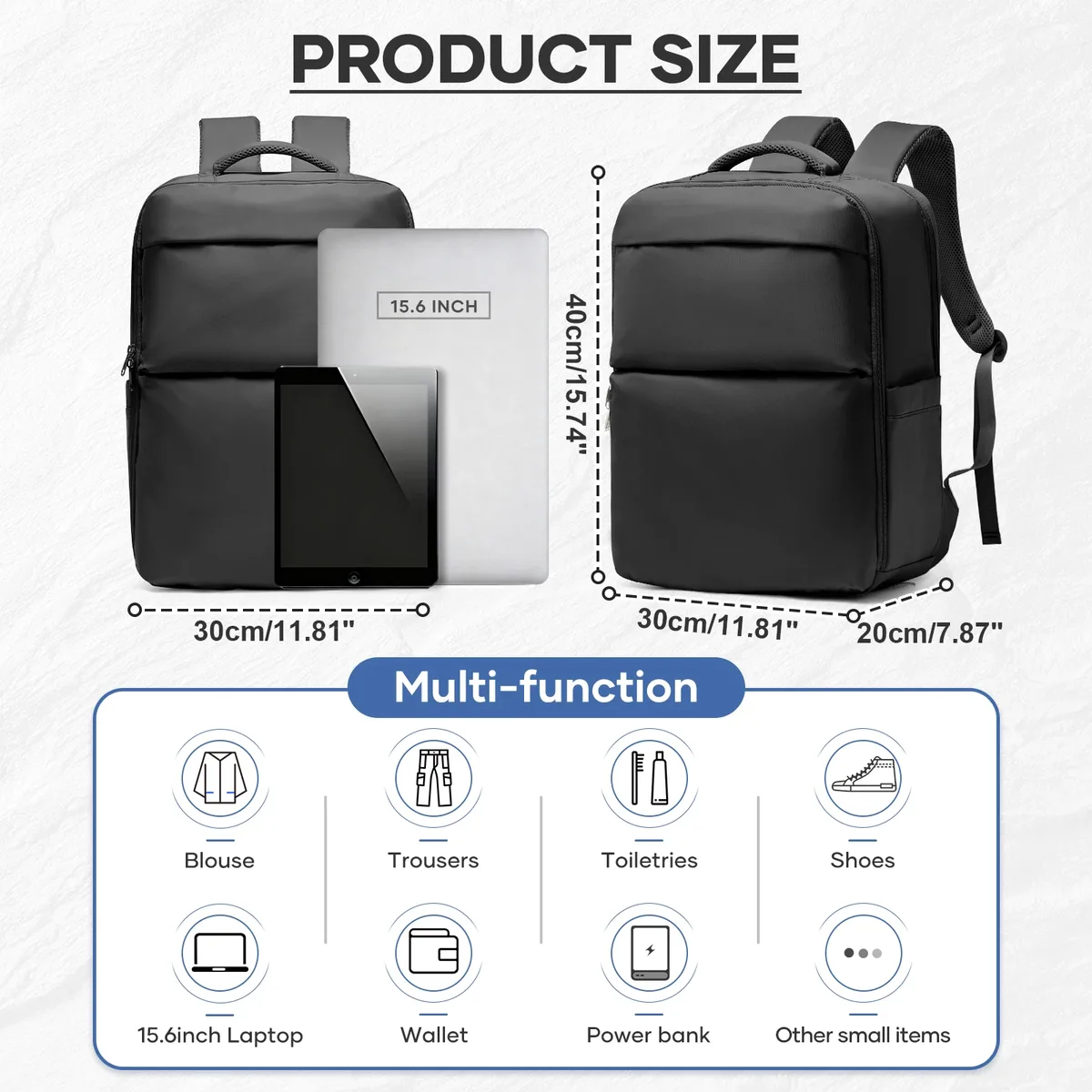 sac à dos de voyage sous vide, sac de cabine ryanair 40x30x20, sac à dos pour ordinateur portable, bagage à main pour hommes et femmes, sacs de voyage sous vide
