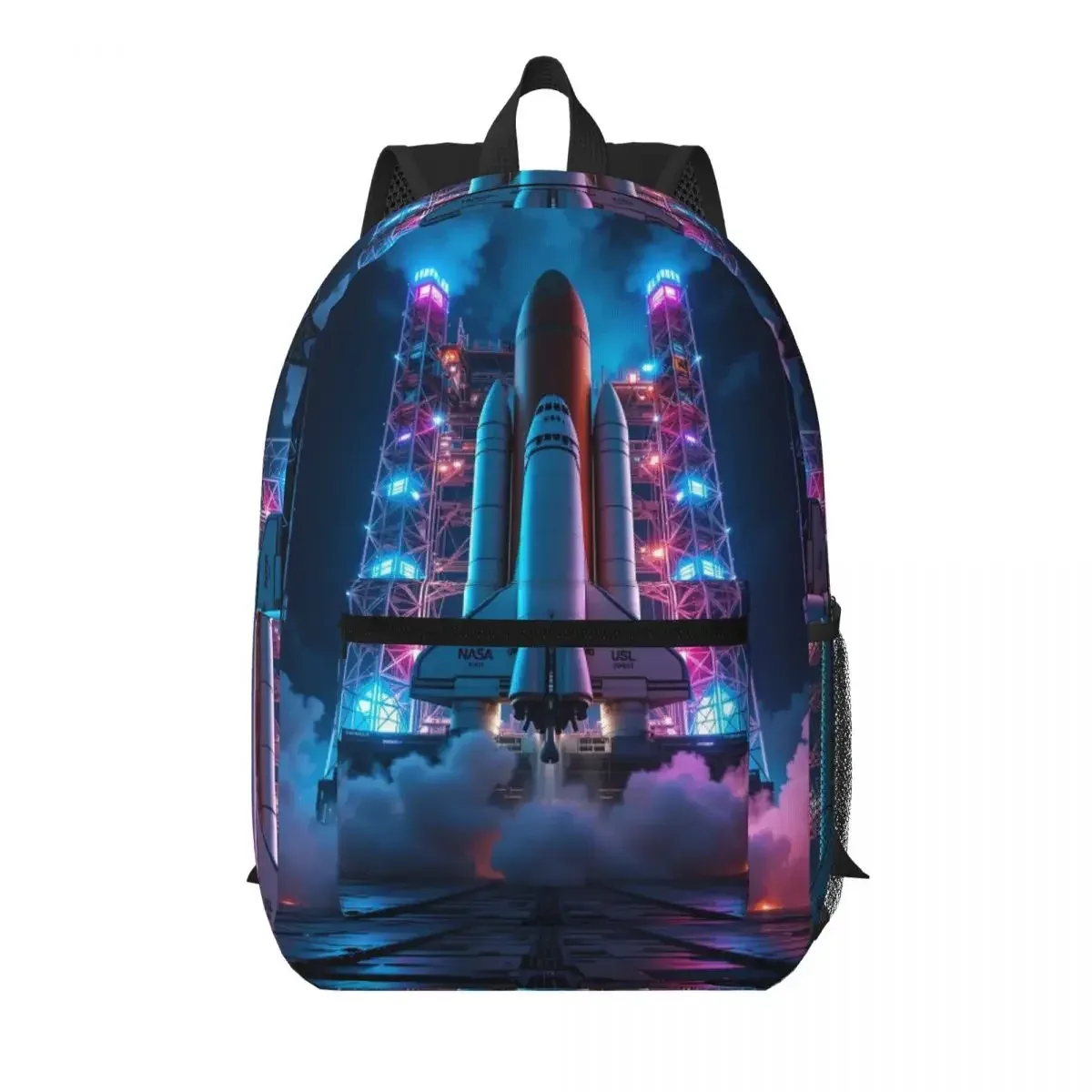 sac à dos pour étudiants space shuttle rocket, sac d'école, sac à dos de randonnée, sac de voyage pour garçons et filles, sac à bandoulière