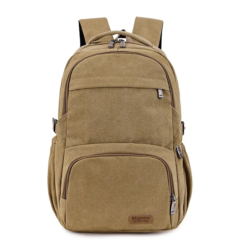 nouveaux hommes rétro sac à dos décontracté simple toile grande capacité sac à dos unisexe en plein air voyage sac à dos étudiant sac d'école durable