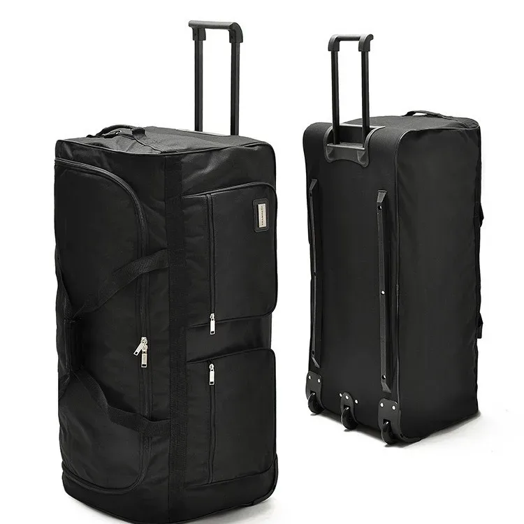 sac voyage oxford université gris clair grande capacité roulante toupies poches organisateur longueur 81cm