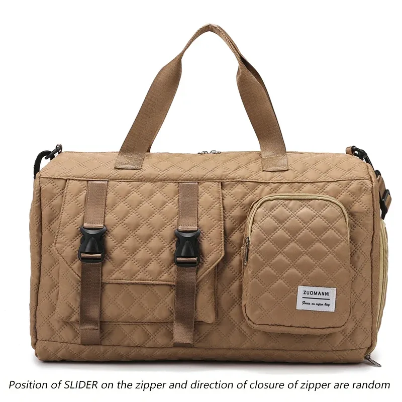 sac de voyage en nylon durable, sac de sport portable pour les voyages de nuit, sac d'entraînement à bandoulière, argyle spacieux