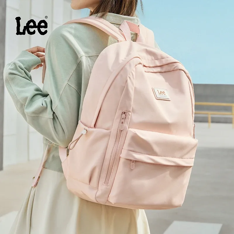 lee mignon doux fille style sac à dos pour ordinateur portable dames imperméable femmes sac à dos rose sac d'école mode nylon grand bookbag sac à dos