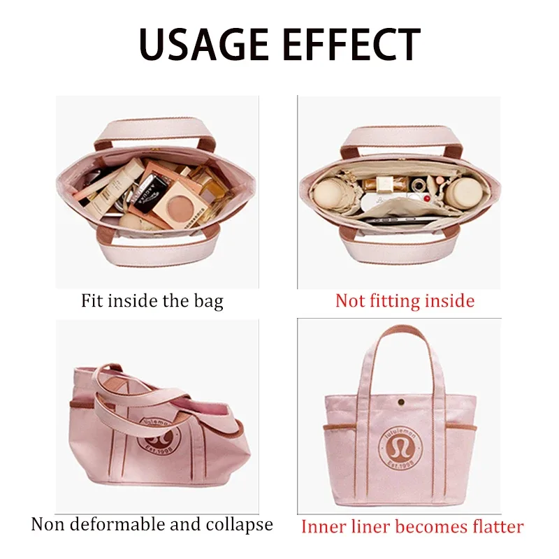 organisateur de sac adapté à la taille intérieure du sac à main llon my level 5l, doublure intérieure en nylon, rangement ordonné en trois dimensions.