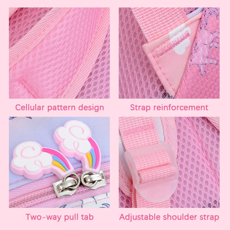sac à dos décontracté à double bandoulière, élégant, avec imprimé licorne arc-en-ciel de dessin animé brodé personnalisé, disponible en 4 couleurs