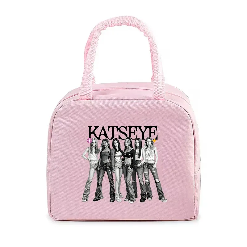 sac fourre-tout imprimé kpop katseye, boîte à lunch thermique, sac de rangement pour hommes, femmes, bureau, étudiants, sacs isothermes pour bento, sac à lunch pour enfants, cadeaux