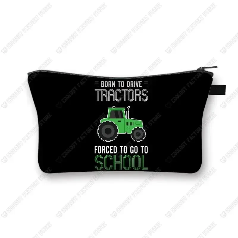 trousse de maquillage de ferme pour femme, jeu avec le tracteur, boîte de maquillage, stockage de poudres, portefeuille pour femme, étui cosmétique, récolte