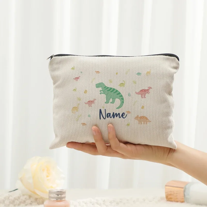 personnalisable avec nom dinosaure pastel vintage cirque motifs d'animaux de mer trousse de toilette maquillage sac de voyage garçon enfants amis cadeaux