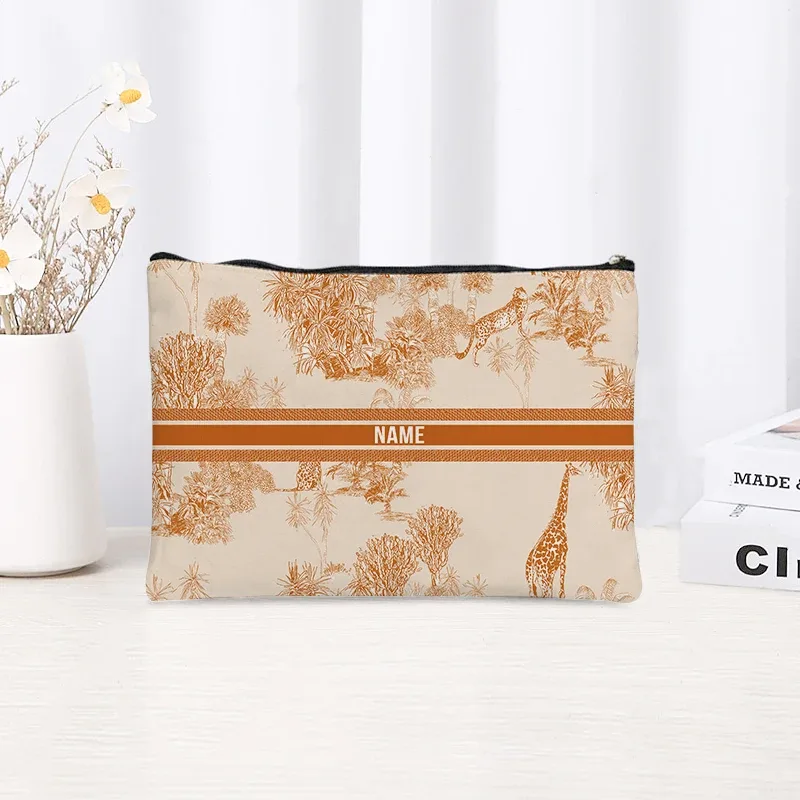 pochette de toilette en toile personnalisée avec motif paysage chinoiserie, cadeau décoratif élégant pour femmes, rangement quotidien des articles de beauté pour les vacances et les activités de plein air.