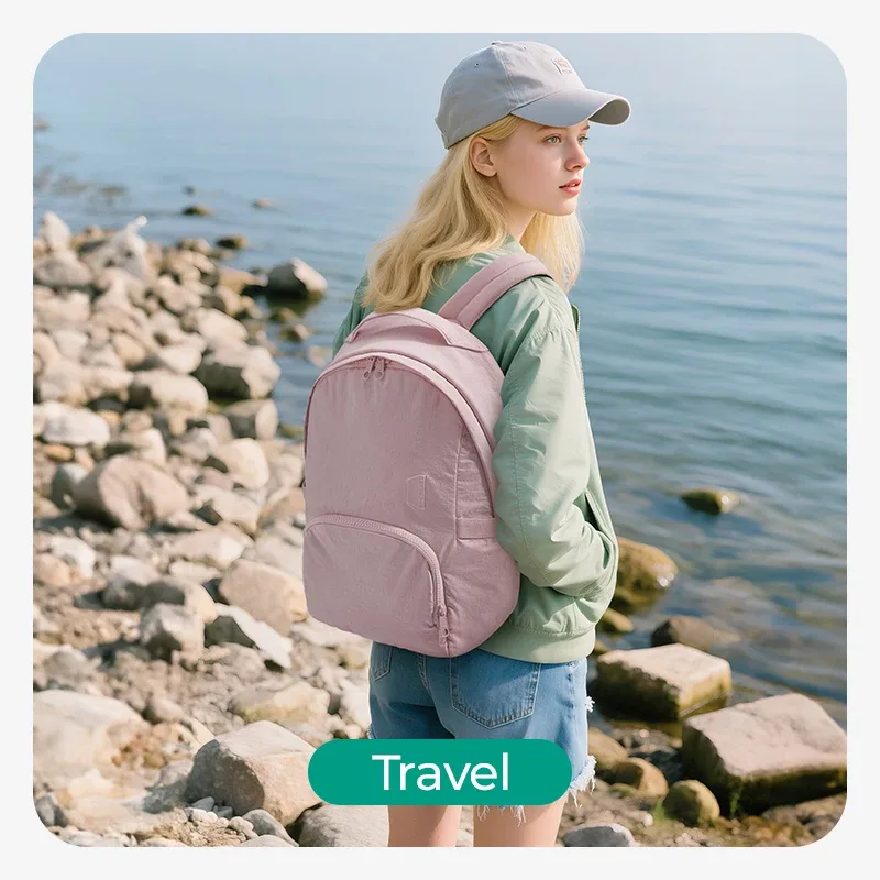 sac à dos scolaire bagsmart pour fille, imperméable, en nylon, grand sac à dos pour ordinateur portable, léger, simple, pour l'université, les voyages et l'école.