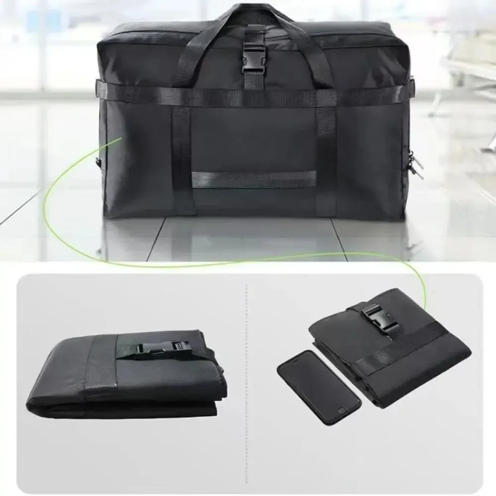 grand sac de voyage pliable et imperméable, sac à main durable, design peu encombrant pour valise à roulettes