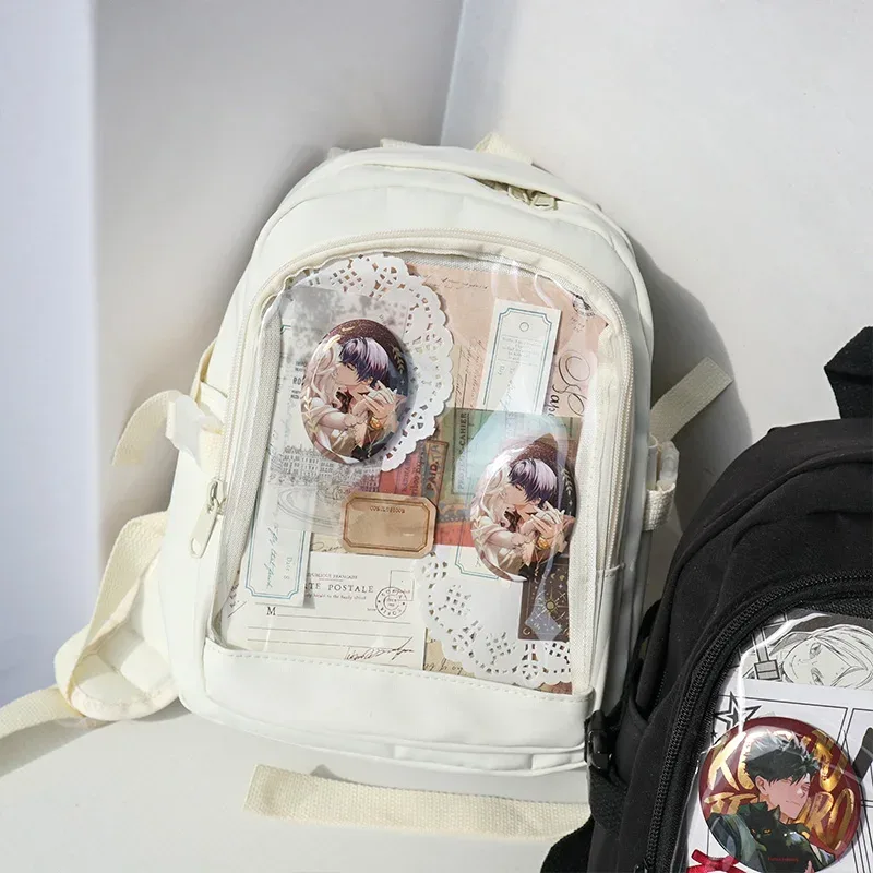 y2k mignon mini sac à dos femmes kawaii ita sac doux fille sac à dos transparent bricolage personnalité affichage sac à dos lolita sac à bandoulière