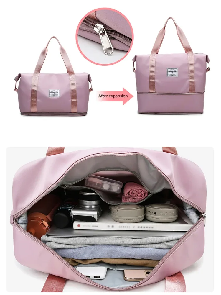 unixinu sac de voyage à main en nylon imperméable à l'eau sport sacs fourre-tout de sport pour femmes grande capacité de stockage bagages sac à main