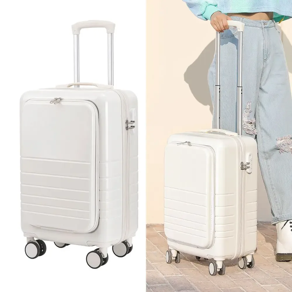 valise de voyage à roulettes pour femme, chariot avant ouvert, 20 pouces, 10 kg, nouvelle collection