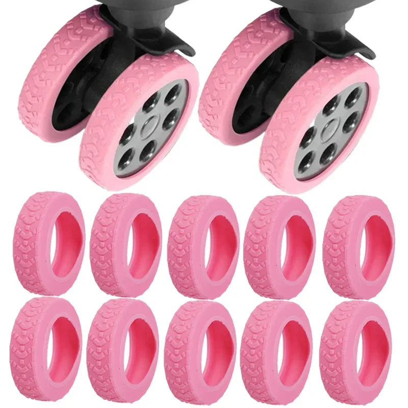 protecteur de roues de bagages plus épais, valise de voyage en silicone, réduit le bruit, couverture de roue, accessoires de manchon de chariot à roulettes, bricolage
