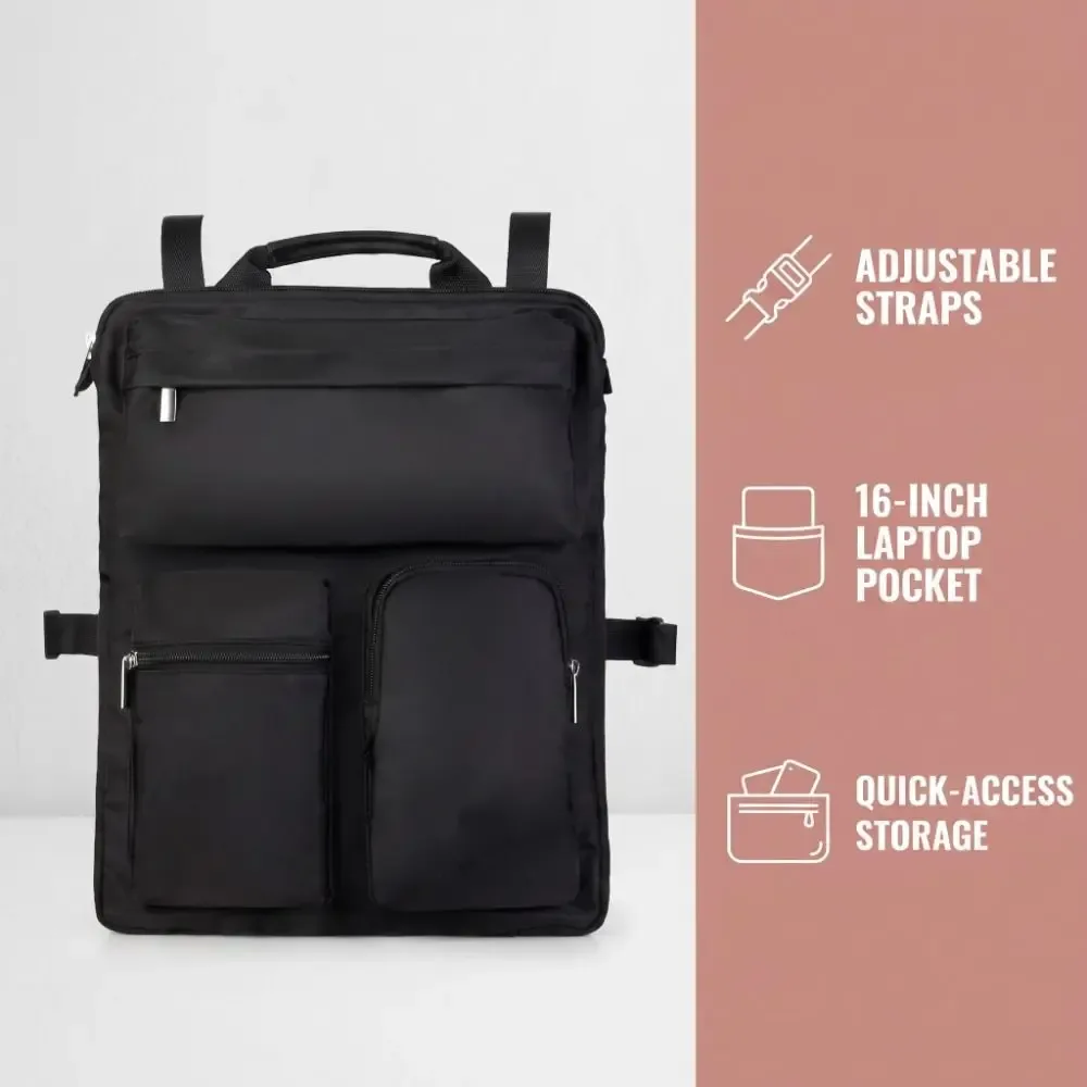 organisateur de bagages multi-poches, sac de rangement pour valise à accès rapide, mains libres, sangles réglables, pochette antichoc pour ordinateur portable