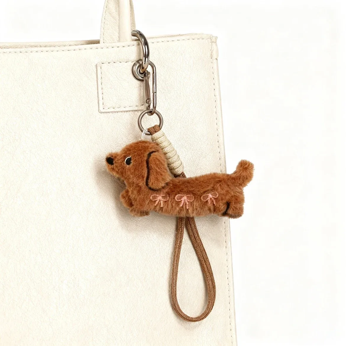 Accessoire de sac à dos, pendentif petit chien, rouge à lèvres, décorations de chien, accessoire de rétroviseur, mignon, Shopping scolaire