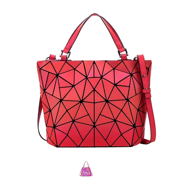 sacs à paillettes lumineux géométriques pour femmes 2024, sacs à bandoulière matelassés, sacs à main pliables laser unis pour femmes, bolsa feminina