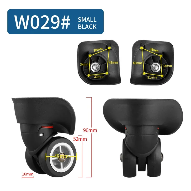 roues de remplacement pour bagages, valise sur roues de remplacement, accessoires pour bagages de 14 à 30 pouces, roues silencieuses pour roulettes à bagages