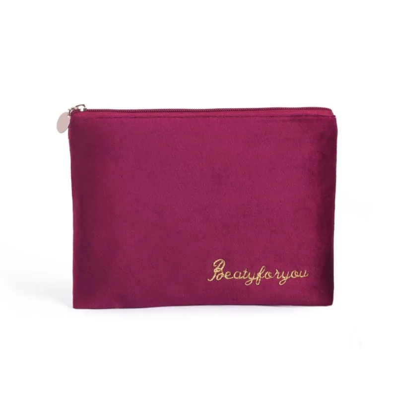 sac de rangement de maquillage en velours doux pour femme, trousse de toilette pour coussinets, trousse de maquillage de voyage gt, trousse de beauté pour évaluateurs