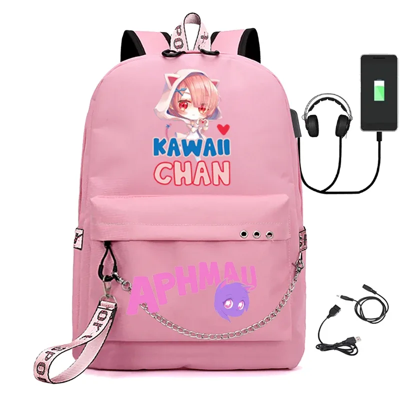 sac à dos usb en toile pour hommes, sac à bandoulière avec étui à crayons, pour garçons et filles