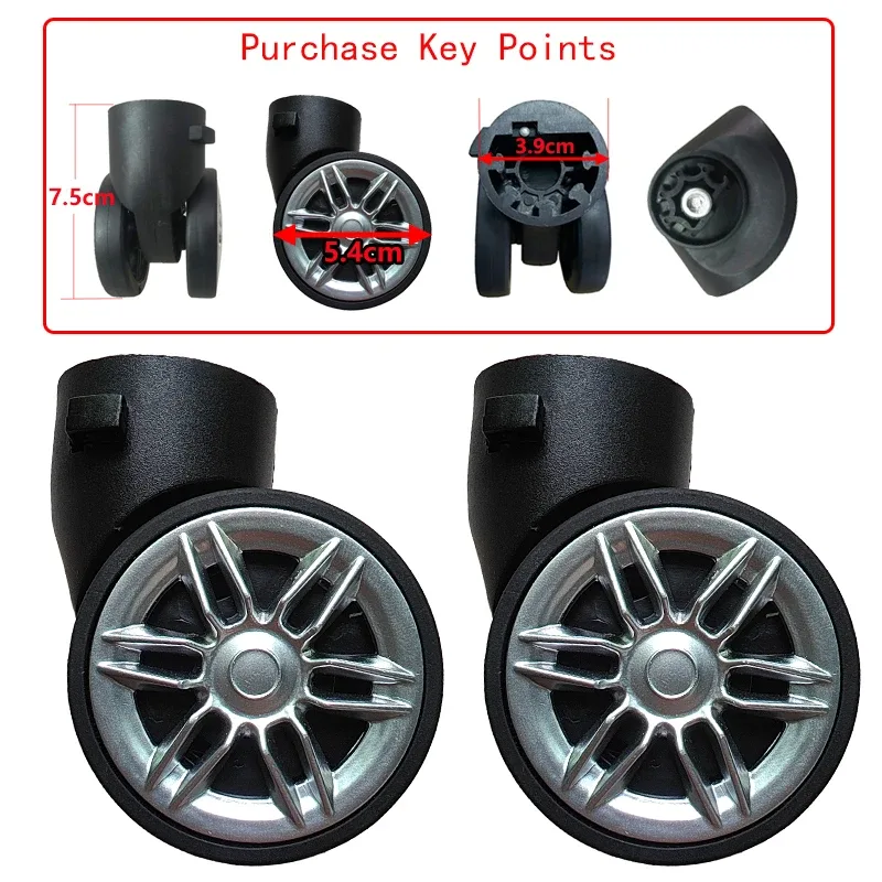 roues universelles amovibles plastique noires métalliques accessoires remplacement bagages pièces réparation travail atelier voyage modification valises