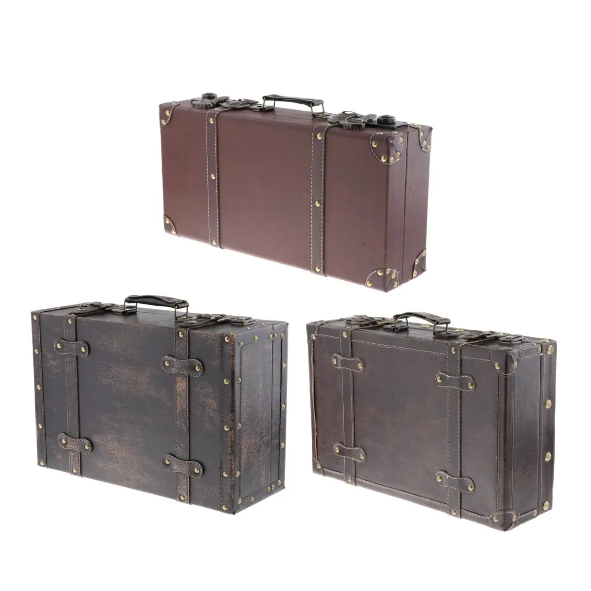 valise rétro en bois leatner, valise à bagages de style britannique, accessoires de photographie