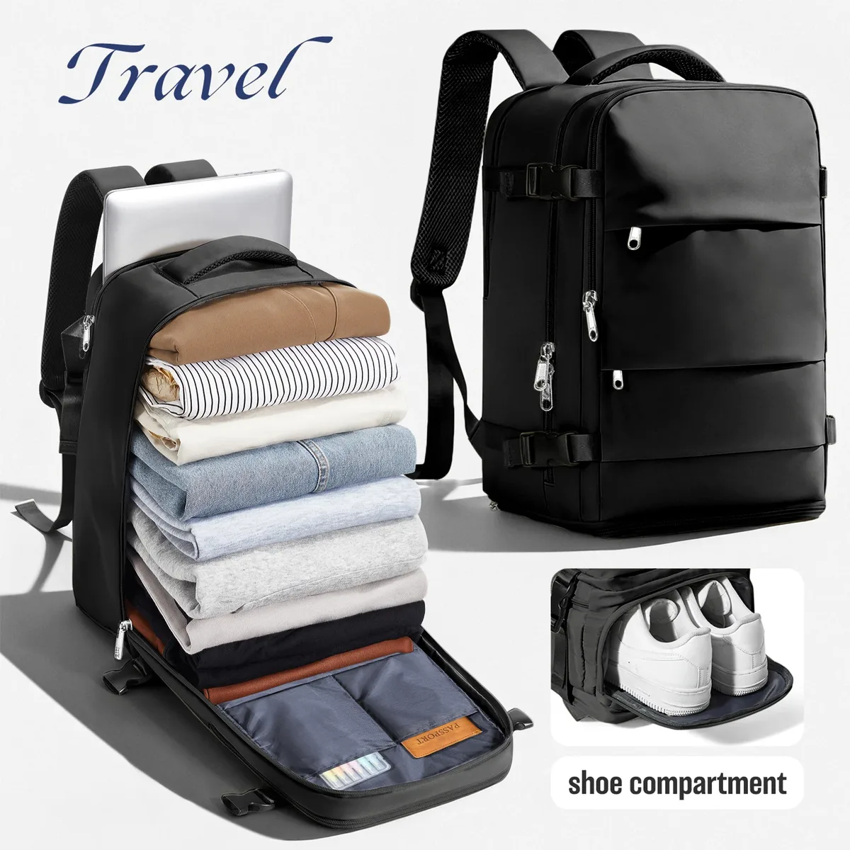 sac à dos de voyage pour ordinateur portable, pour femmes et hommes, bagage à main, pour affaires, université, étanche, pour avion, sac à dos ryanair 40x30x20