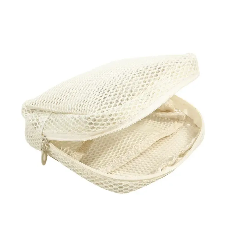 sac à cosmétiques carré en maille pour femmes, mignon, écouteurs portables, rouge à lèvres, serviettes hygiéniques, pochette de rangement, petits sacs de maquillage à fermeture éclair