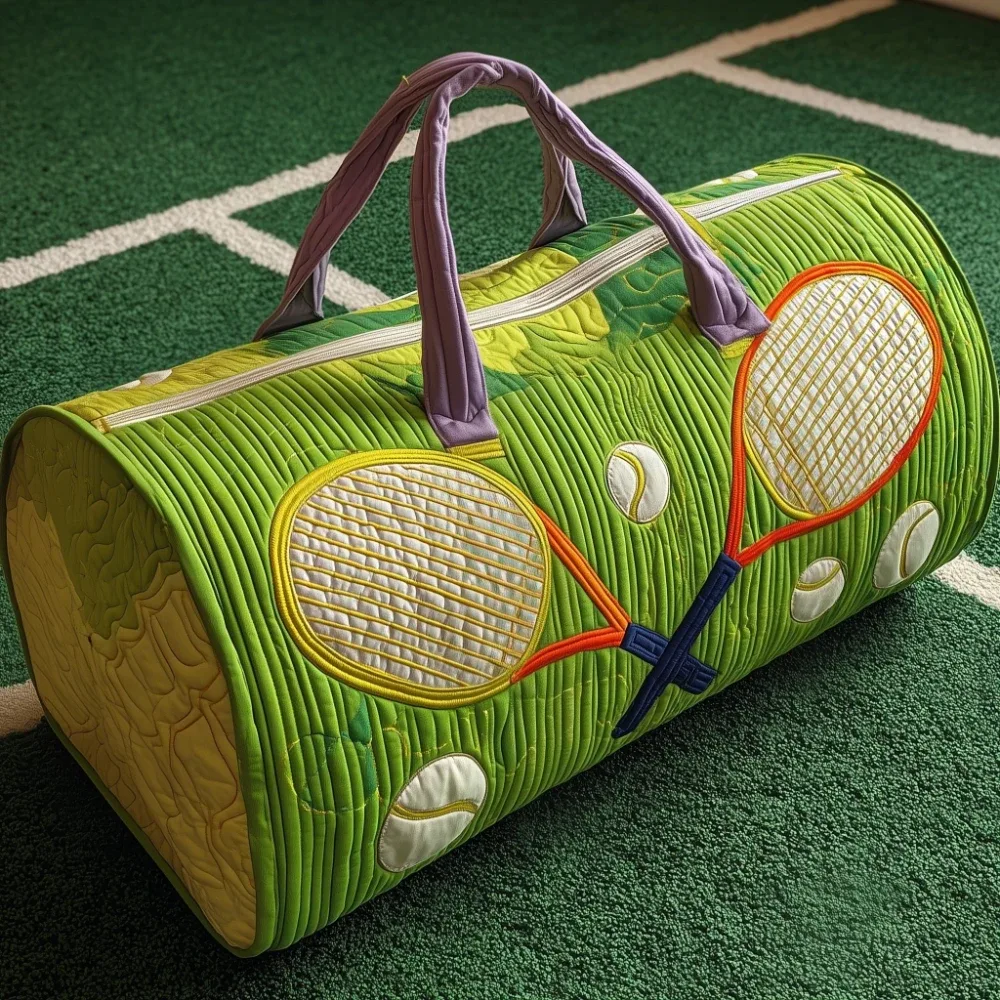 sac de sport matelassé imprimé en 3d pour raquette de tennis, grande capacité, sac de voyage et de sport, sac de week-end tendance pour hommes et femmes