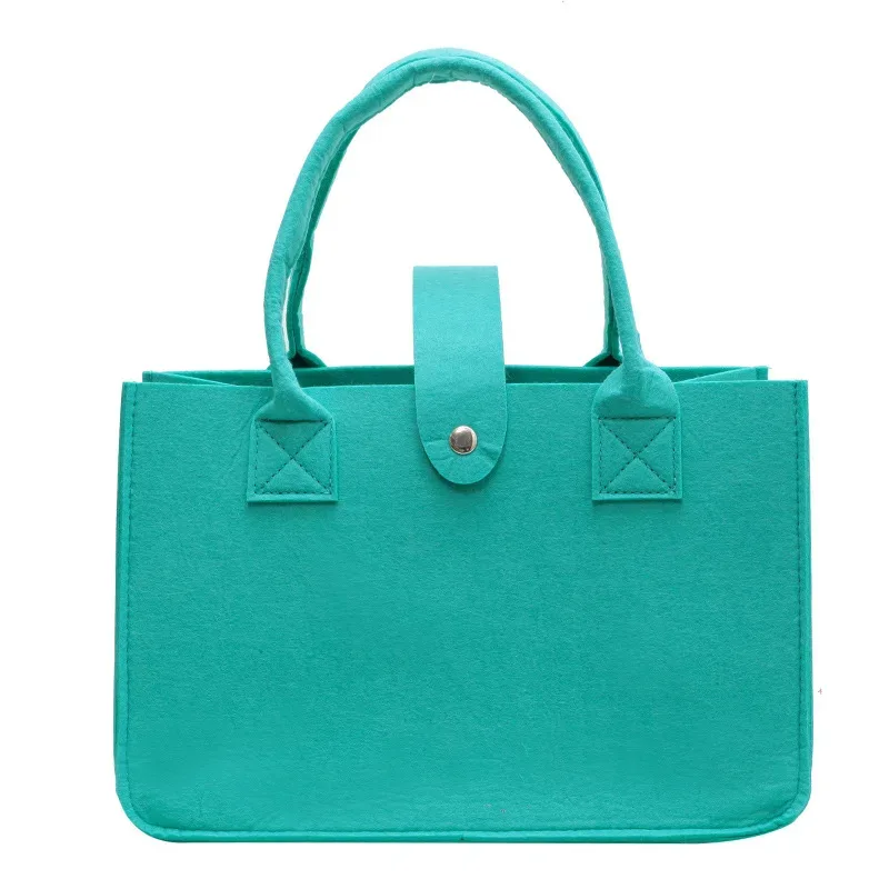 sac fourre-tout en feutre grande capacité couleur bonbon style ins, sac de courses portable à main, idéal pour cadeau de mariage et sac de transport quotidien