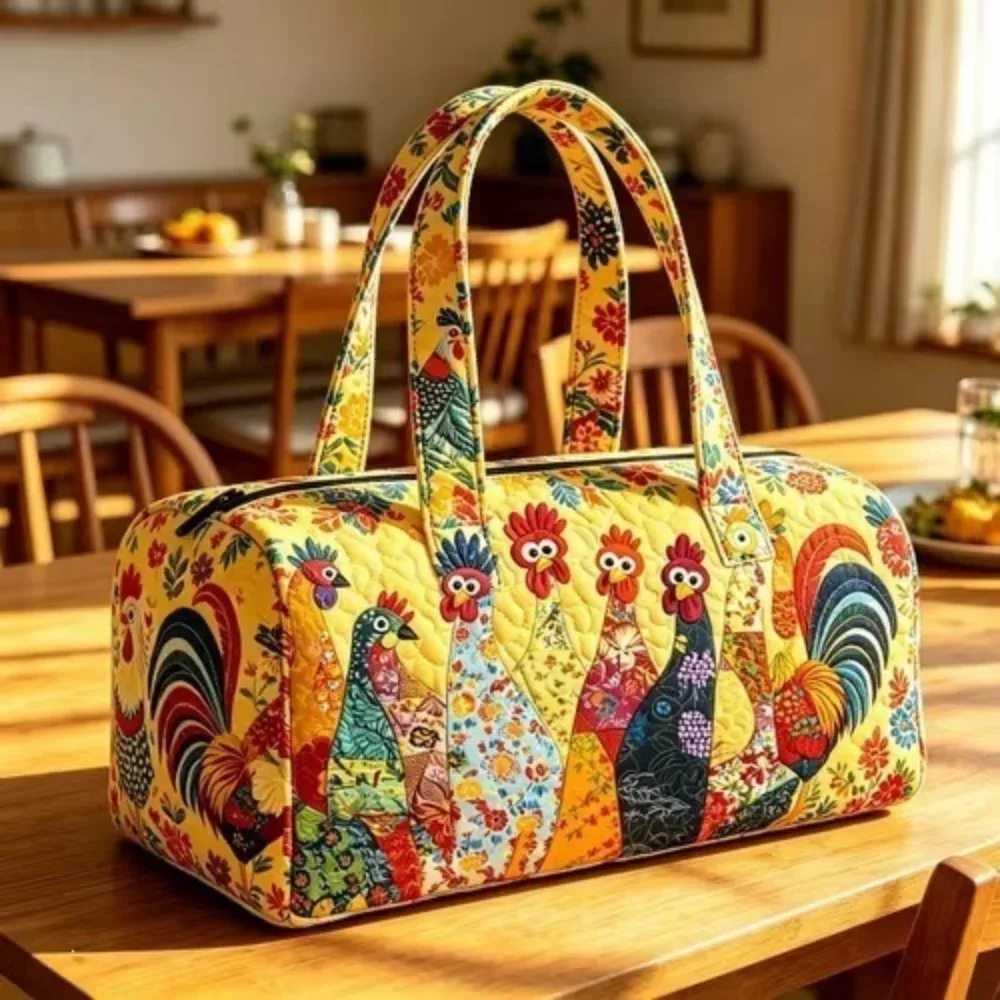 sac de voyage matelassé à imprimé chien teckel mignon, rayures arc-en-ciel, pour les amoureux des animaux, sac de week-end léger en polyester pour femmes et filles