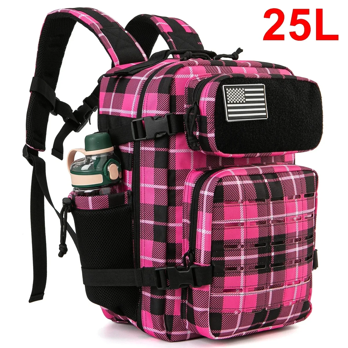 25l sac à dos tactique sac de plein air sac à dos de fitness sac à dos molle femmes/hommes randonnée sac à dos de survie hommes double porte-gobelet