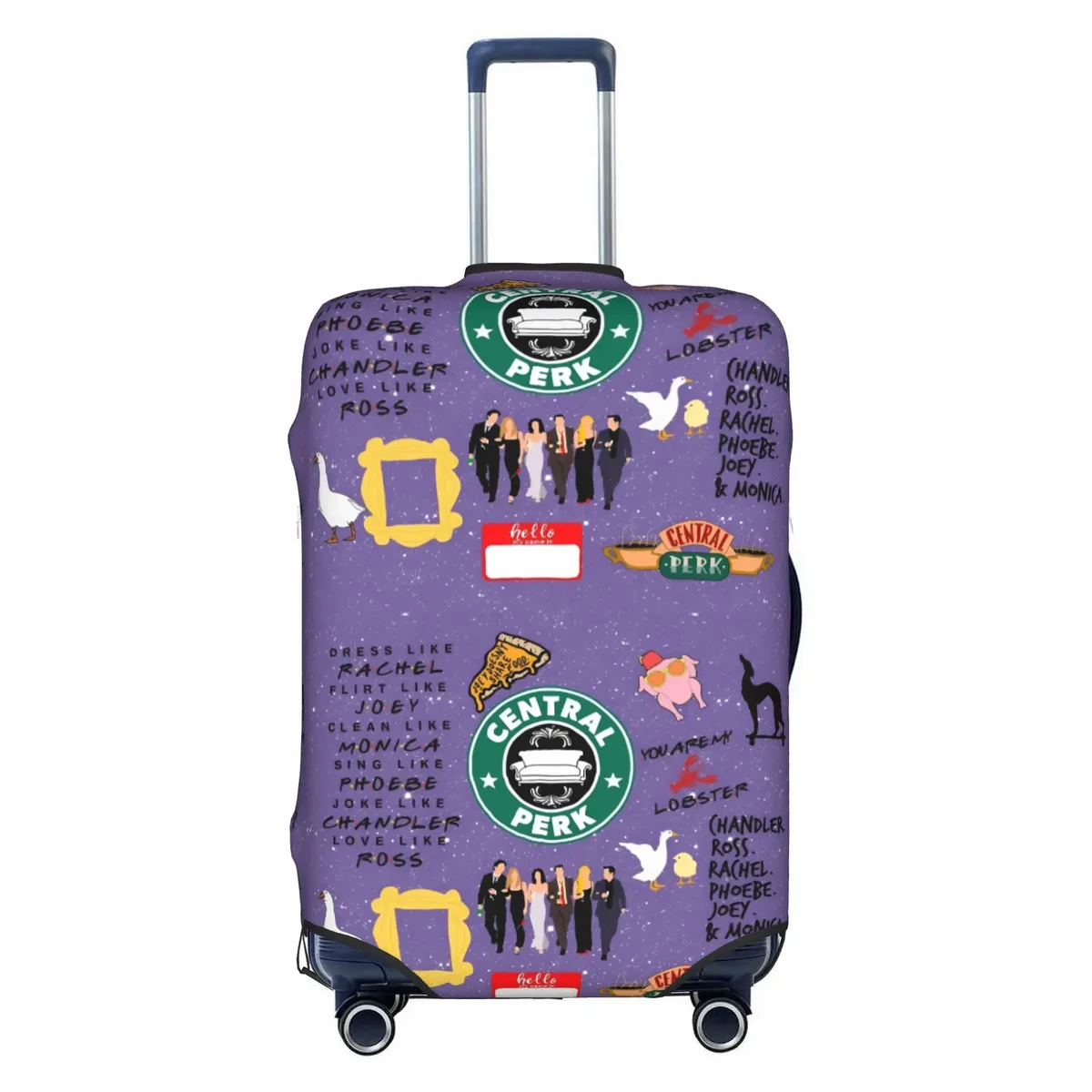 housse de protection pour bagages, motif personnalisé de la série télévisée friends, avec citation amusante, convient aux valises de 18 à 32 pouces