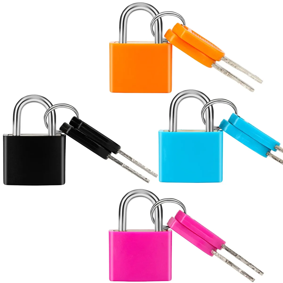 cadenas serrure tsa métallique rose bleu vert kaki voyage valise sac bandoulière protection effets personnels mini cadenas paire clés supplémentaires