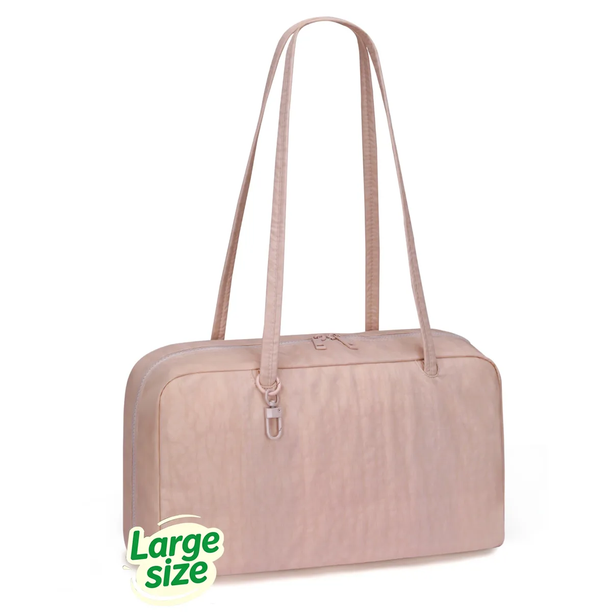 sac fourre-tout en nylon, sac à bandoulière pour femme avec clip porte-clés, sac à main léger à fermeture éclair, idéal pour le travail quotidien, les voyages, la gym, cadeau pour maman
