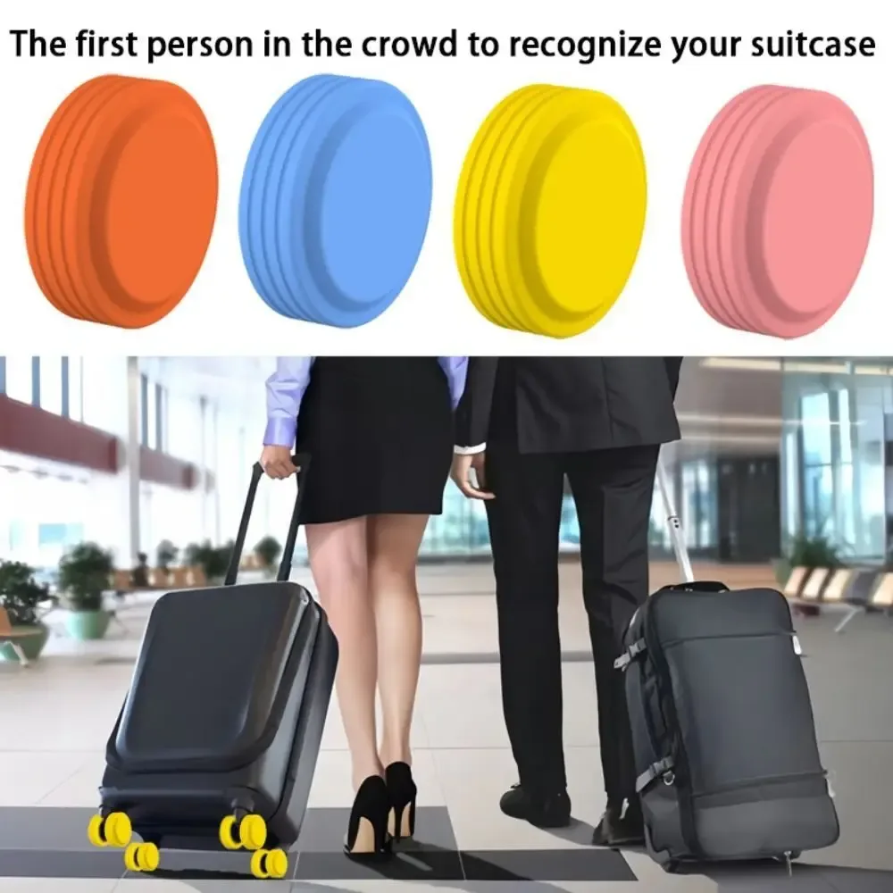 protège-roues de bagages en silicone pour voyage, réduction du bruit, absorption des chocs, protection des roulettes, réduction de l'usure des roues, antidérapant