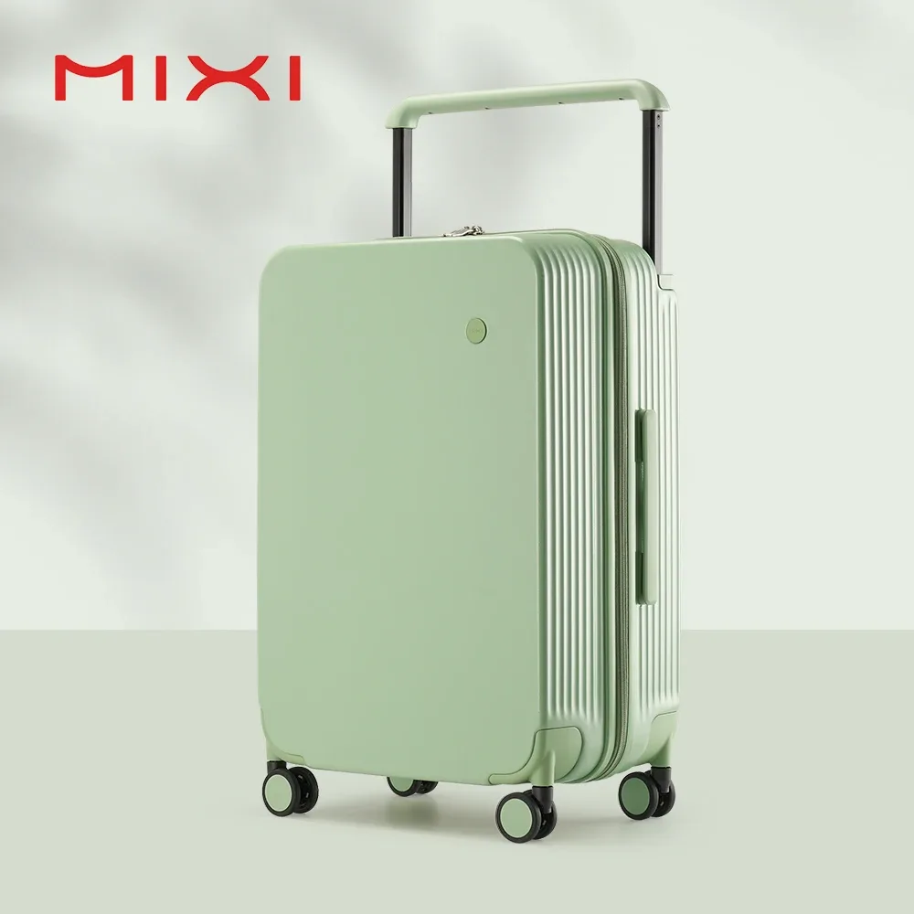 réi-valise à roulettes de voyage à poignée large, bagage rigide pc, valise tournante de grande capacité avec serrure tsa, 20 po