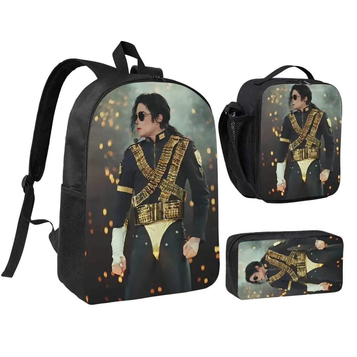 sac à dos 3 pièces/ensemble 261 mj dangerous tour pour étudiant, sac à bandoulière, sac à déjeuner, trousse à crayons